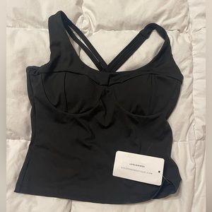 Gold hinge brand corset style workout top. Balck size small